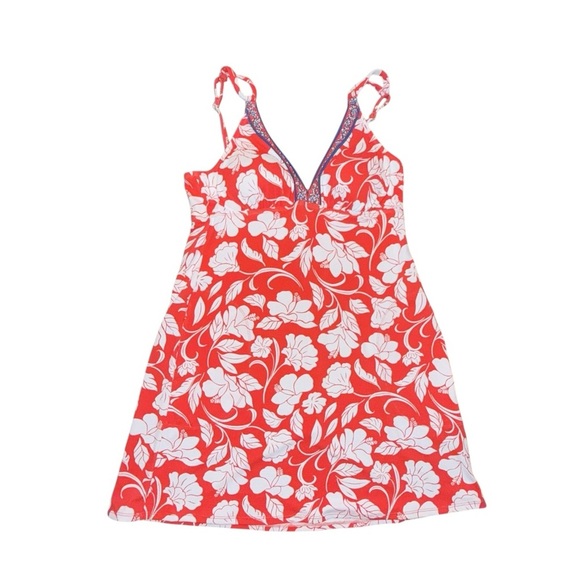 NWT TOMMY BAHAMA Island Cays Fiori V-Neck Coverup Dress - Citrus Coral XL - Picture 5 of 14